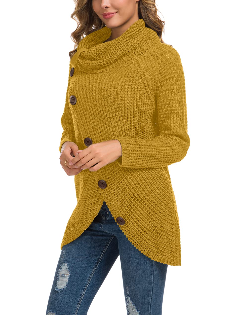 Foto 4 pulgar | Jersey Grecerelle Para Mujer, Cuello Alto, Grueso, Amarillo - Venta Internacional.