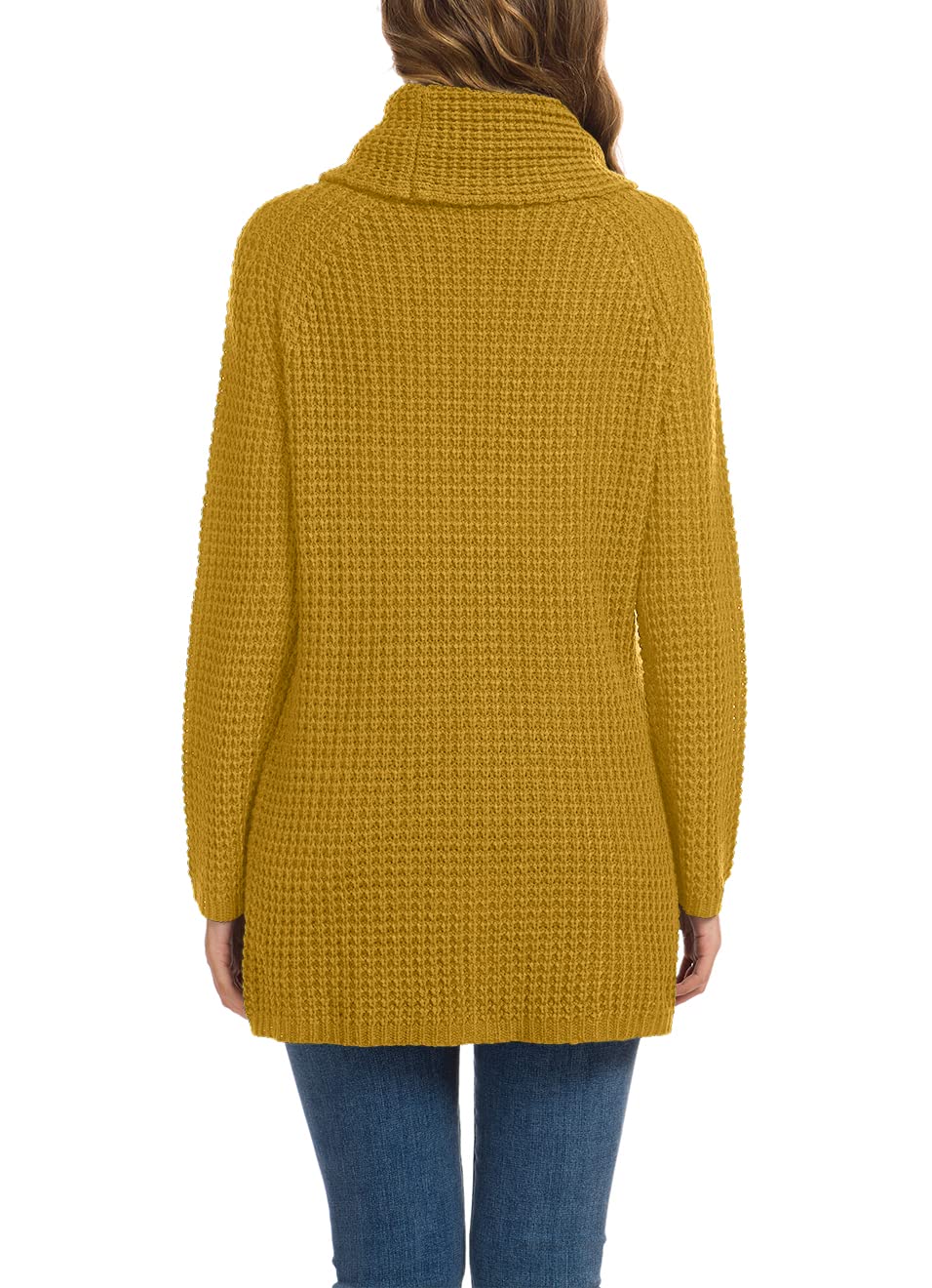 Foto 5 pulgar | Jersey Grecerelle Para Mujer, Cuello Alto, Grueso, Amarillo - Venta Internacional.