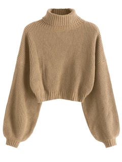 Foto 1 | Suéter Zaful de Cuello Alto para Mujer - Venta Internacional