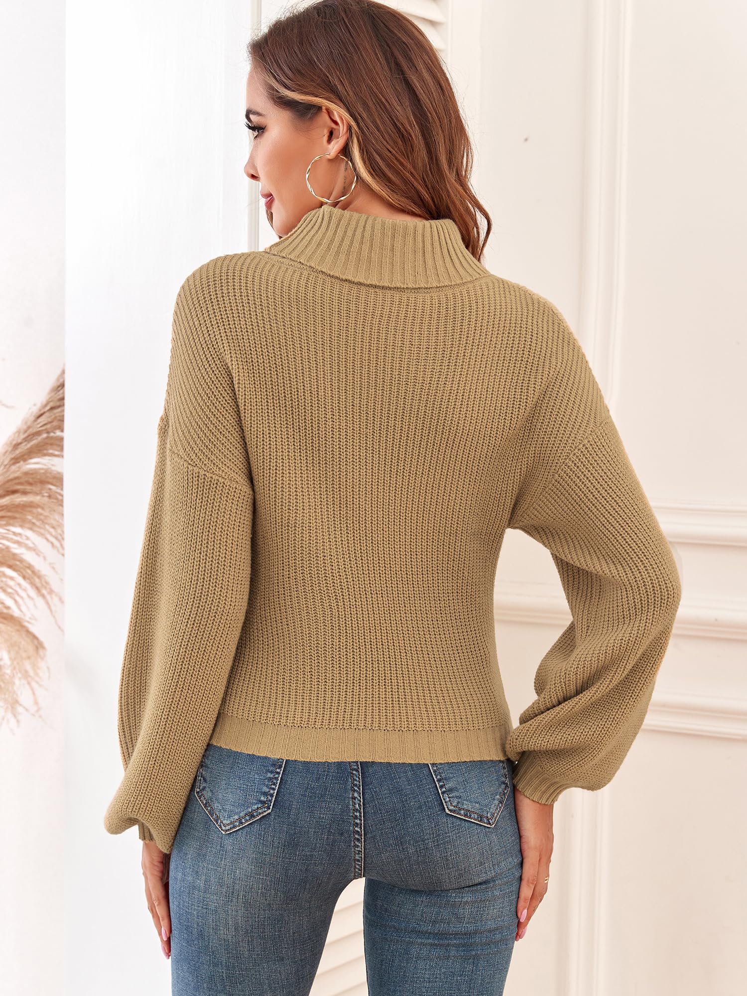 Foto 5 pulgar | Suéter Zaful de Cuello Alto para Mujer - Venta Internacional