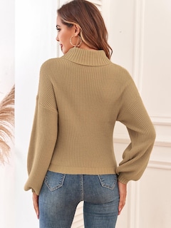 Foto 4 | Suéter Zaful de Cuello Alto para Mujer - Venta Internacional