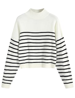 Foto 1 | Suéter Zaful de Cuello Alto Recortado para Mujer - Venta Internacional