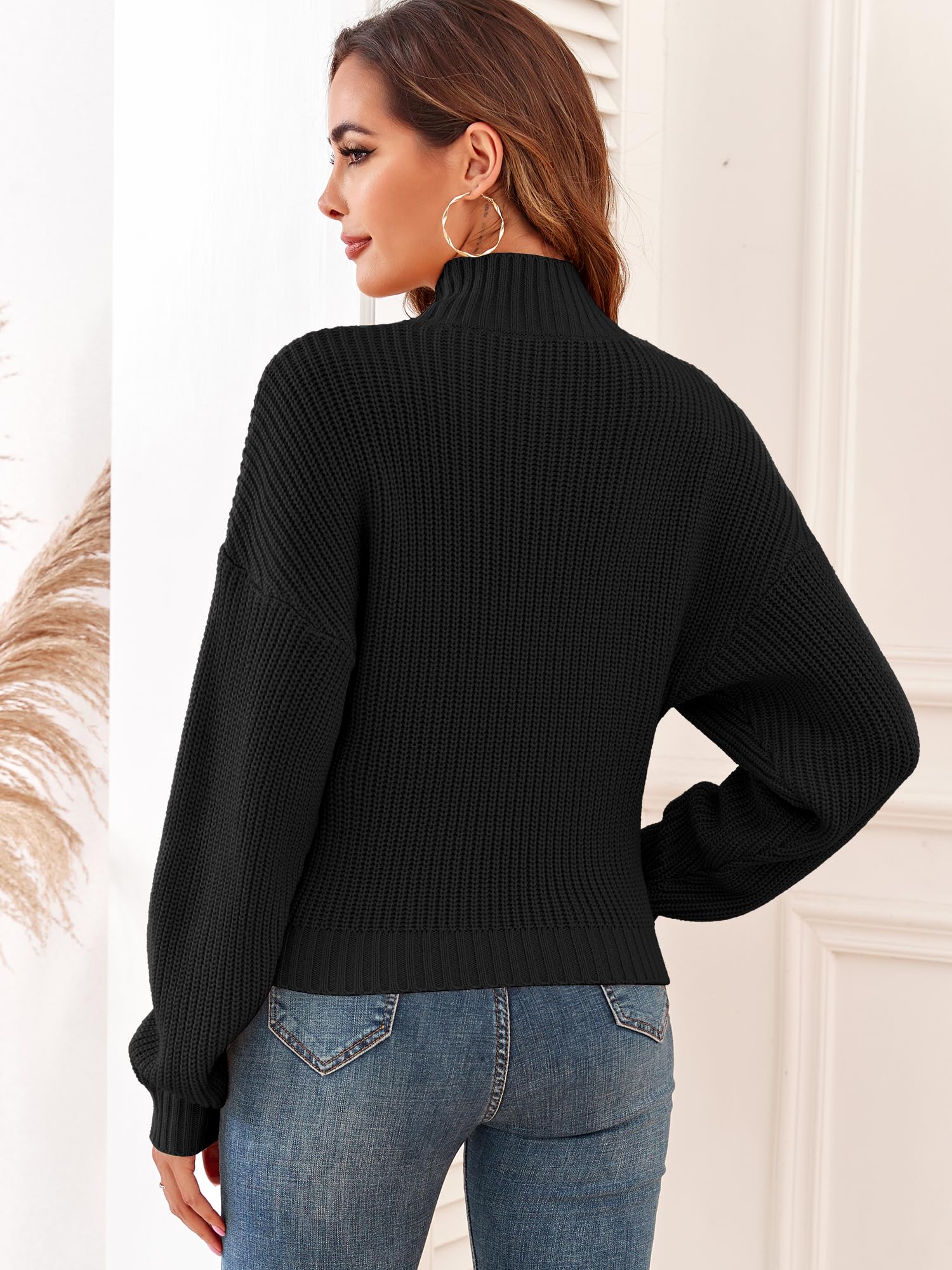 Foto 4 pulgar | Jersey Zaful de Cuello Alto para Mujer - Venta Internacional