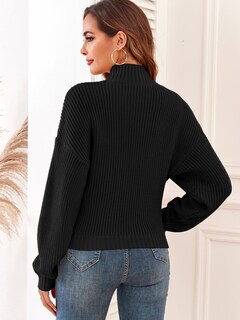 Foto 3 | Jersey Zaful de Cuello Alto para Mujer - Venta Internacional