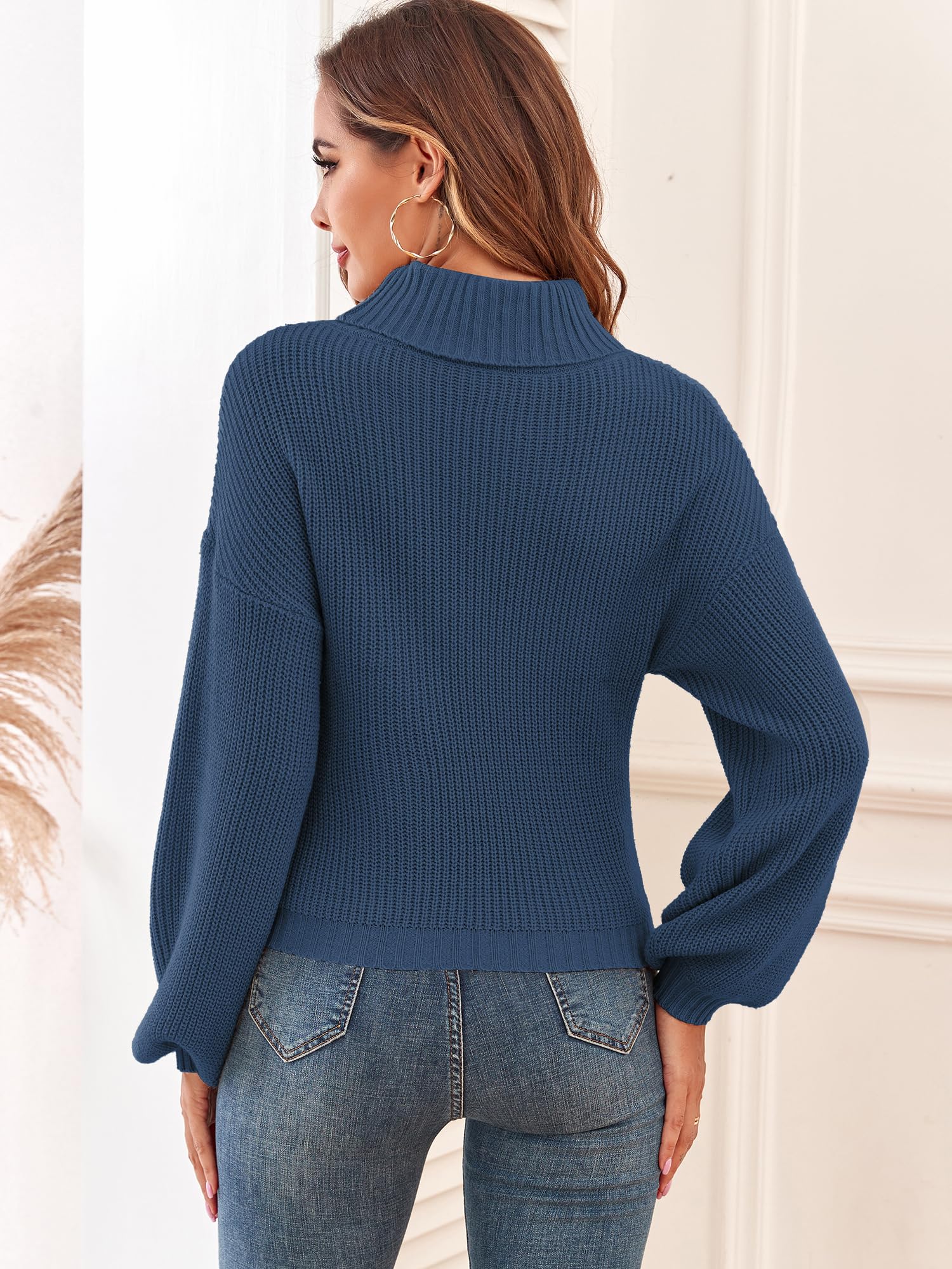 Foto 4 | Jersey Zaful de Cuello Alto Recortado para Mujer - Venta Internacional