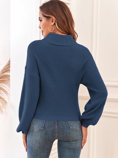 Foto 4 | Jersey Zaful de Cuello Alto Recortado para Mujer - Venta Internacional