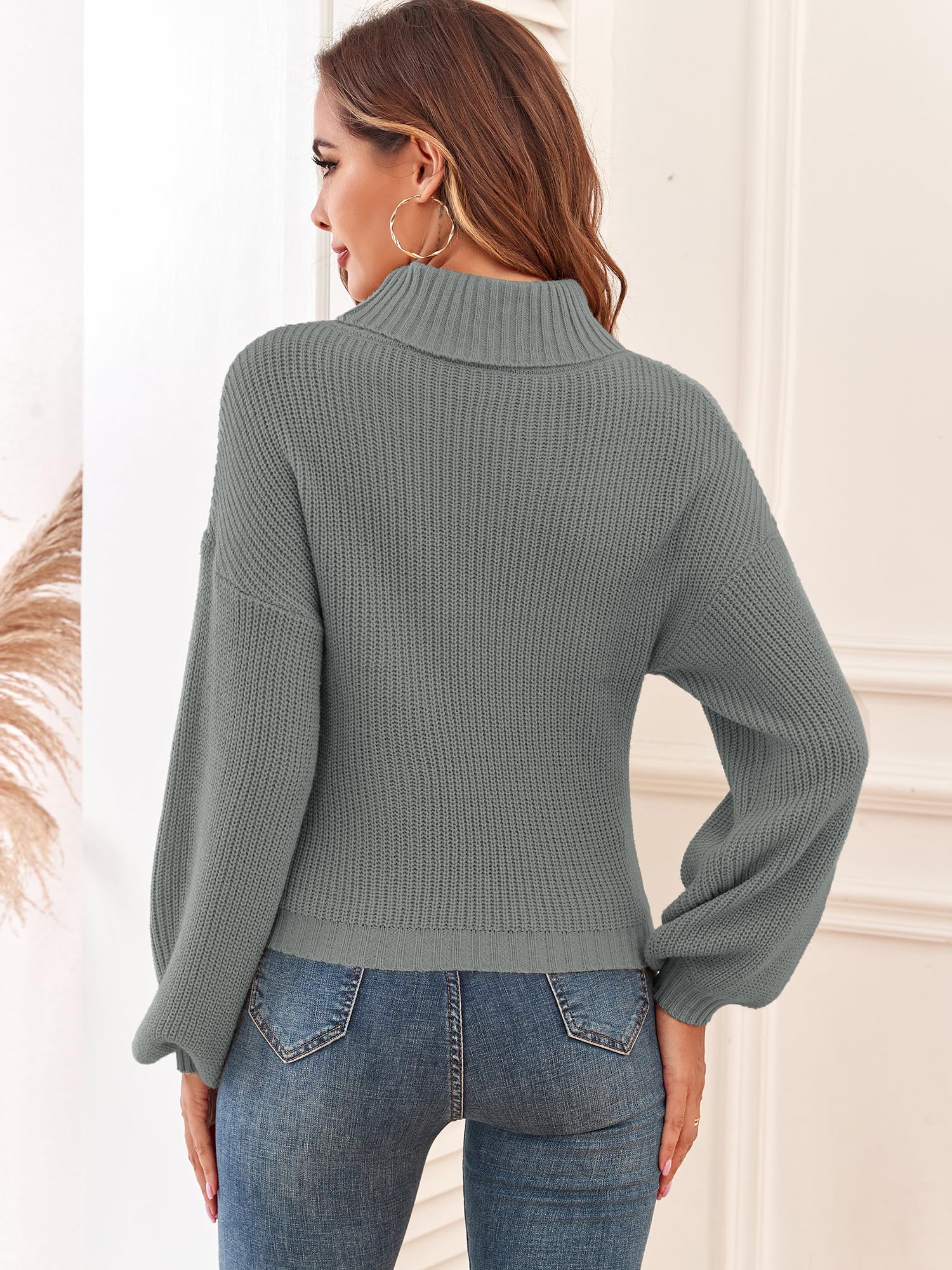 Foto 4 pulgar | Suéter Zaful Gris para Mujer-Venta Internacional