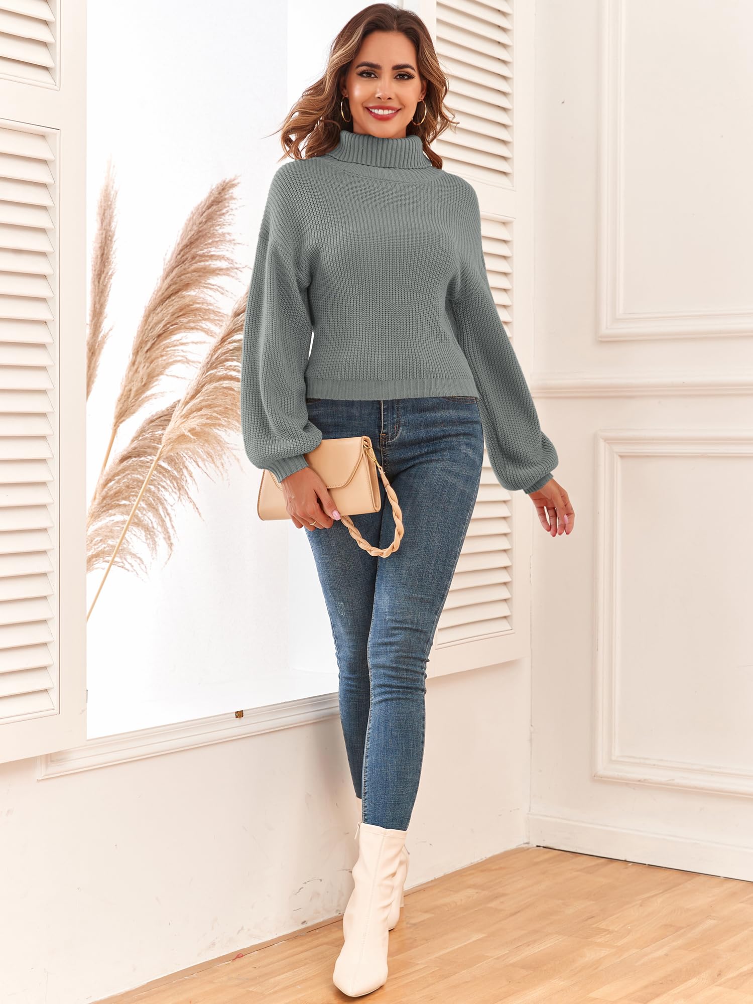 Foto 5 | Suéter Zaful Gris para Mujer-Venta Internacional