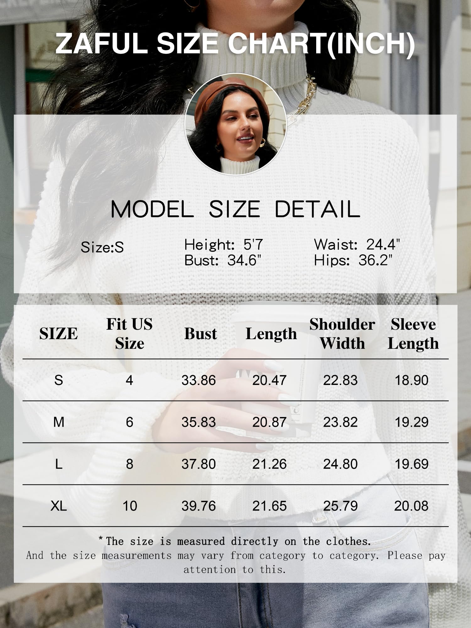 Foto 6 | Suéter Zaful Gris para Mujer-Venta Internacional