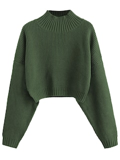 Foto 1 | Jersey Zaful de Cuello Alto con Manga de Farol para Mujer - Venta Internacional