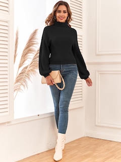 Foto 5 | Suéter Zaful de Cuello Alto para Mujer - Venta Internacional
