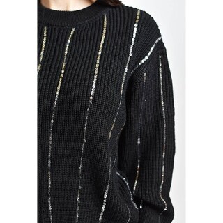 Foto 4 | Sueter De Punto Con Lentejuela Roman Fashion / Juvenil, 4004 (negro / Plata) Negro