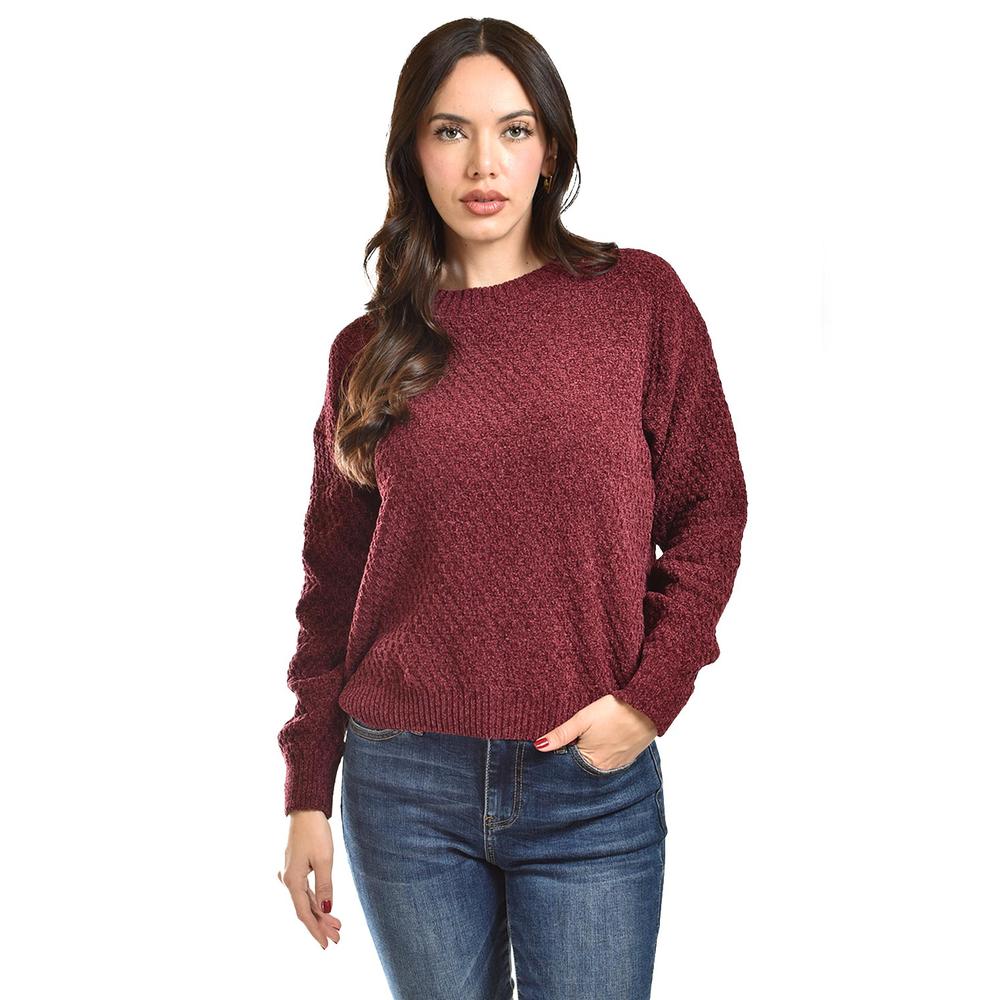Sueter Tejido Cuello Redondo Roman Fashion /juvenil, 2878 (vino) Vino