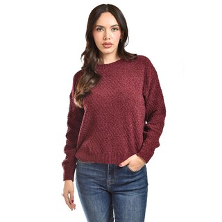 Foto 1 | Sueter Tejido Cuello Redondo Roman Fashion /juvenil, 2878 (vino) Vino