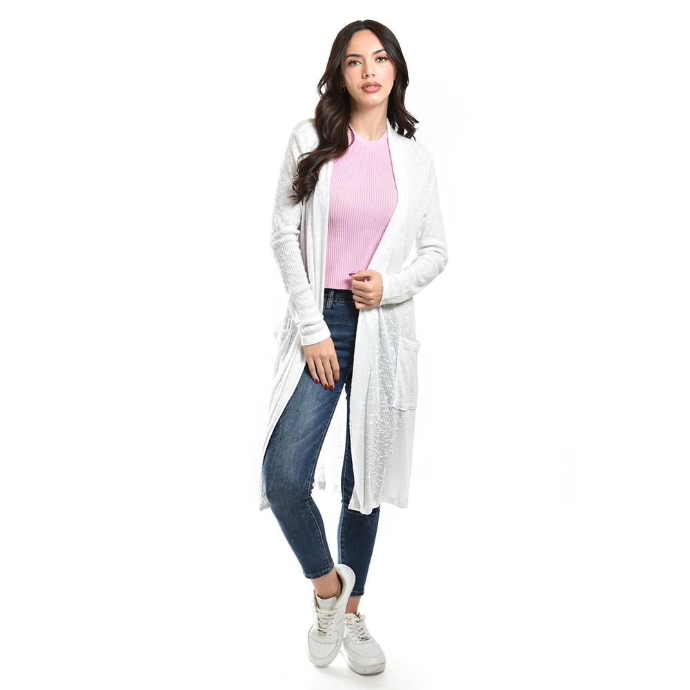Foto 2 pulgar | Cardigan Largo Roman Fashion /juvenil, 5056 (blanco) Blanco