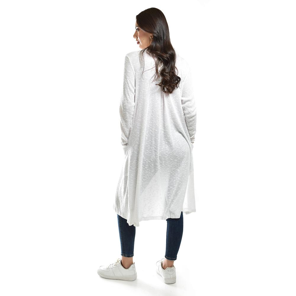 Foto 4 pulgar | Cardigan Largo Roman Fashion /juvenil, 5056 (blanco) Blanco