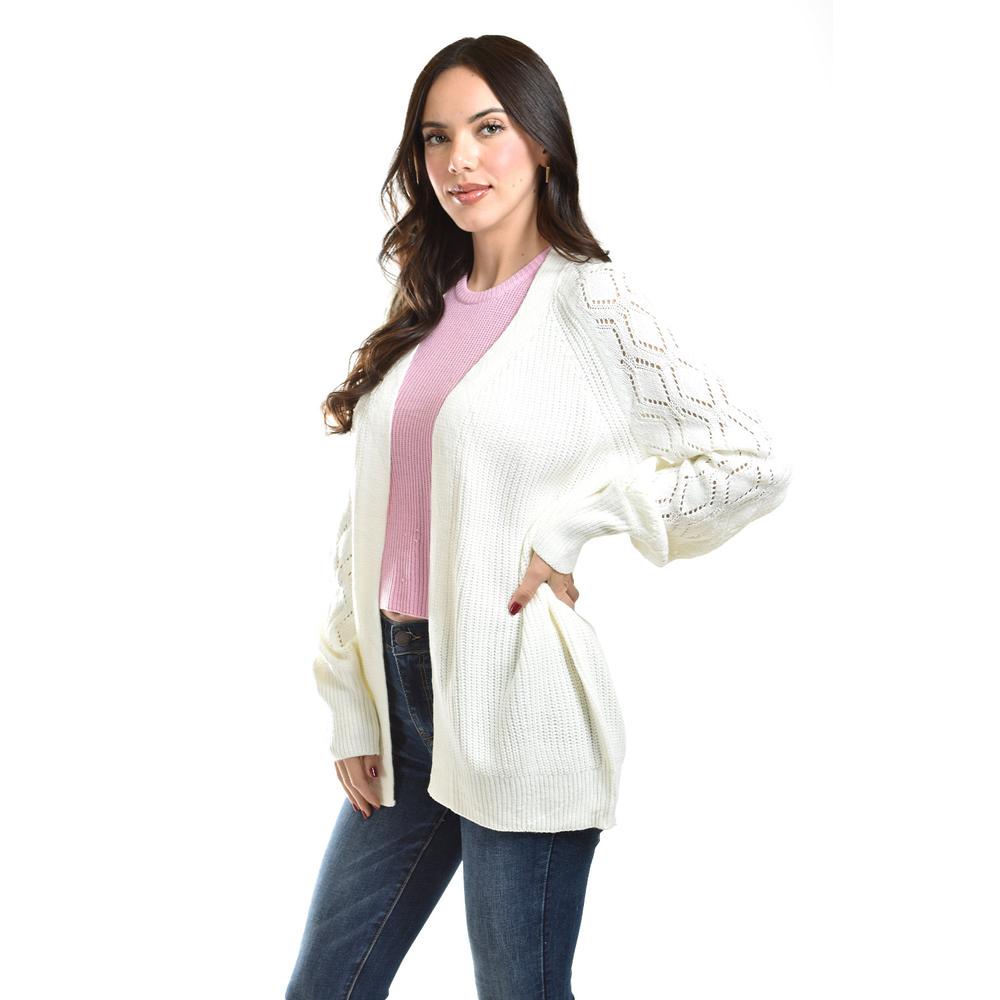 Foto 3 pulgar | Cardigan De Punto Roman Fashion /juvenil, 41849 (blanco) Blanco