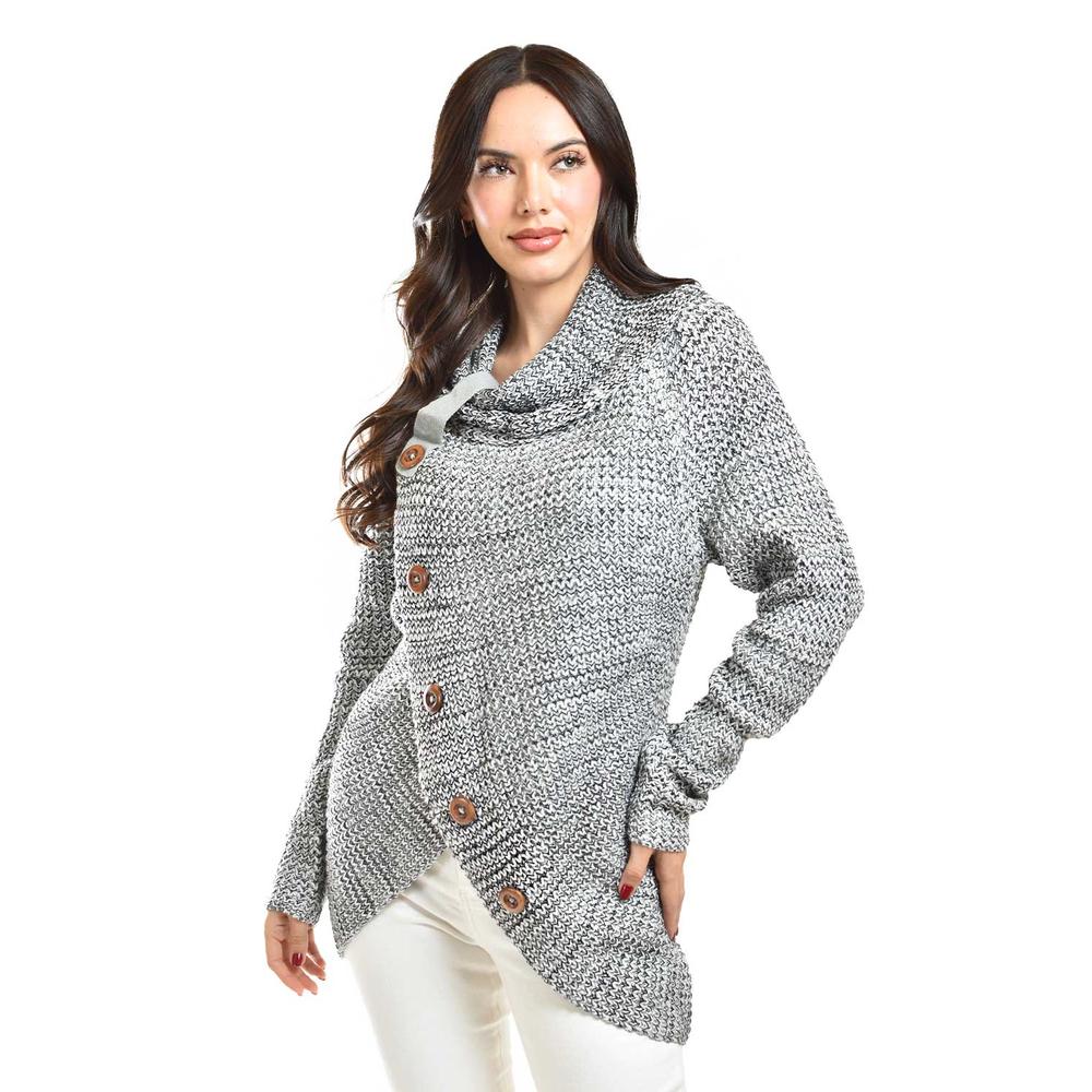 Foto 2 pulgar | Sueter Envolvente Roman Fashion /juvenil, 100 (gris) Gris