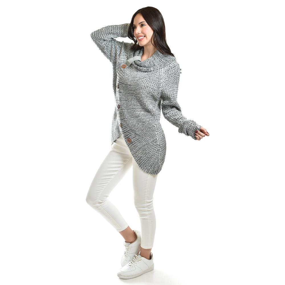 Foto 3 pulgar | Sueter Envolvente Roman Fashion /juvenil, 100 (gris) Gris