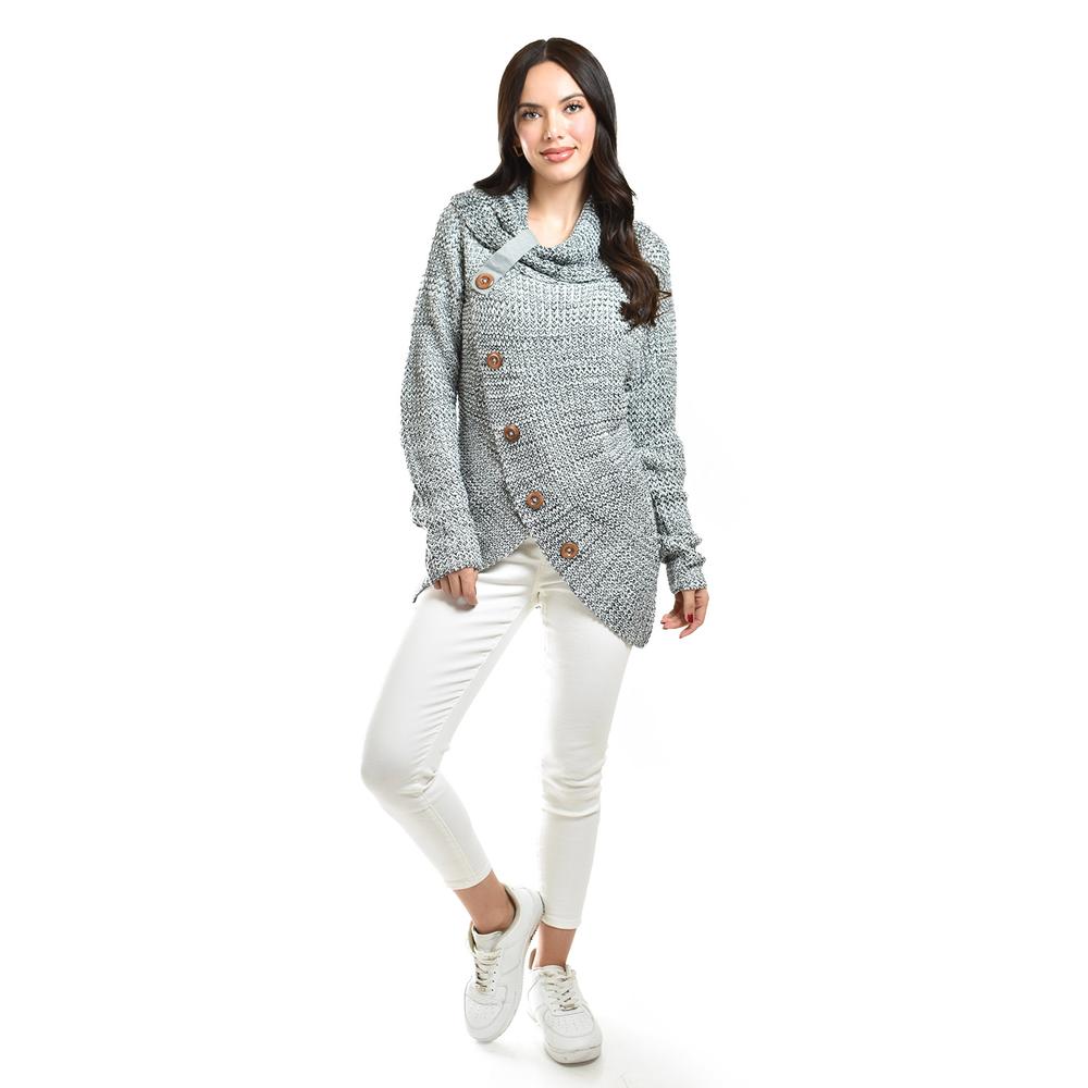 Foto 6 pulgar | Sueter Envolvente Roman Fashion /juvenil, 100 (gris) Gris