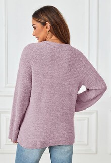 Foto 4 | Jersey Merokeety para Mujer Cuello V Forro Polar - Venta Internacional