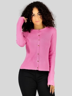 Foto 2 | Suéter Para Mujer De Manga Larga Con Botones A Juego Sweater Dama De Punto Abrigo Suéteres Suet-1037 Rosa Oscuro