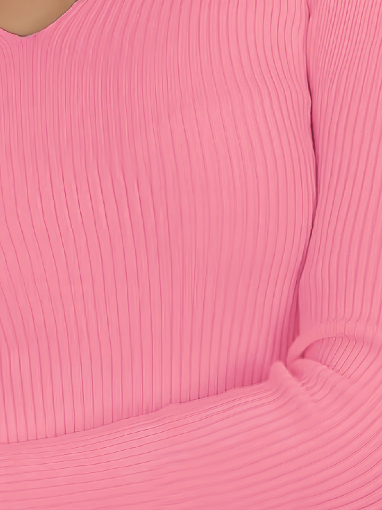 Foto 5 pulgar | Suéter para Mujer Cuello V Canalé Rosa