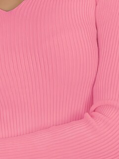Foto 4 | Suéter para Mujer Cuello V Canalé Rosa
