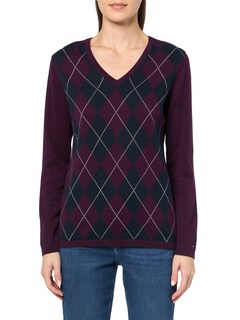 Foto 1 | Jersey Tommy Hilfiger Para Mujer, Algodón, Hiedra, Con Cuello En V - Venta Internacional.