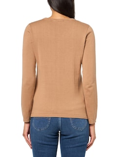 Foto 2 | Jersey Tommy Hilfiger Para Mujer, Algodón, Hiedra, Cuello En V, Marrón - Venta Internacional.