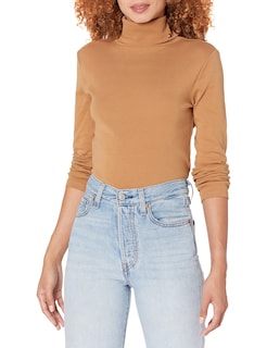 Foto 1 | Jersey Tommy Hilfiger De Cuello Alto Para Mujer, Manga Larga, Marrón - Venta Internacional.