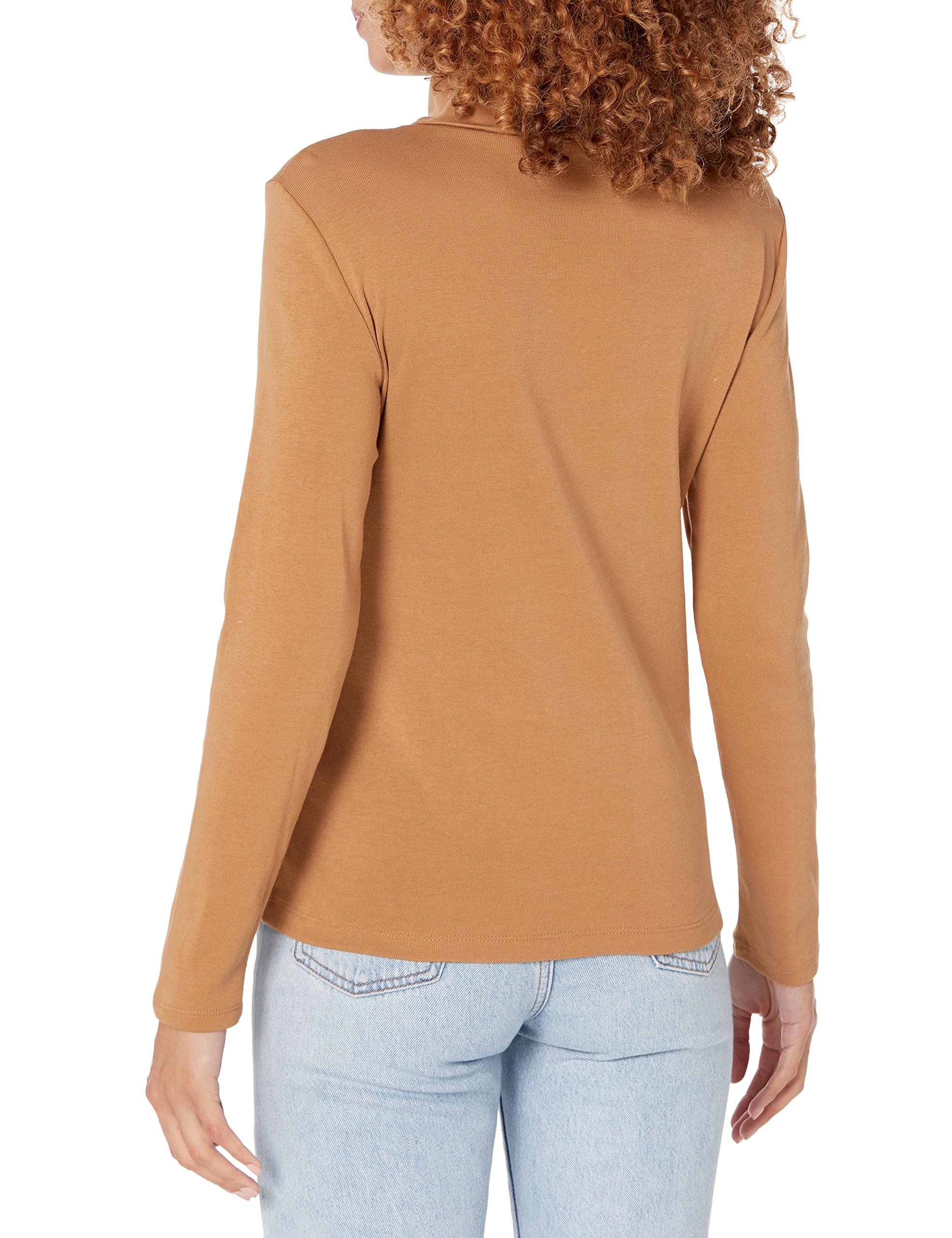 Foto 2 | Jersey Tommy Hilfiger De Cuello Alto Para Mujer, Manga Larga, Marrón - Venta Internacional.