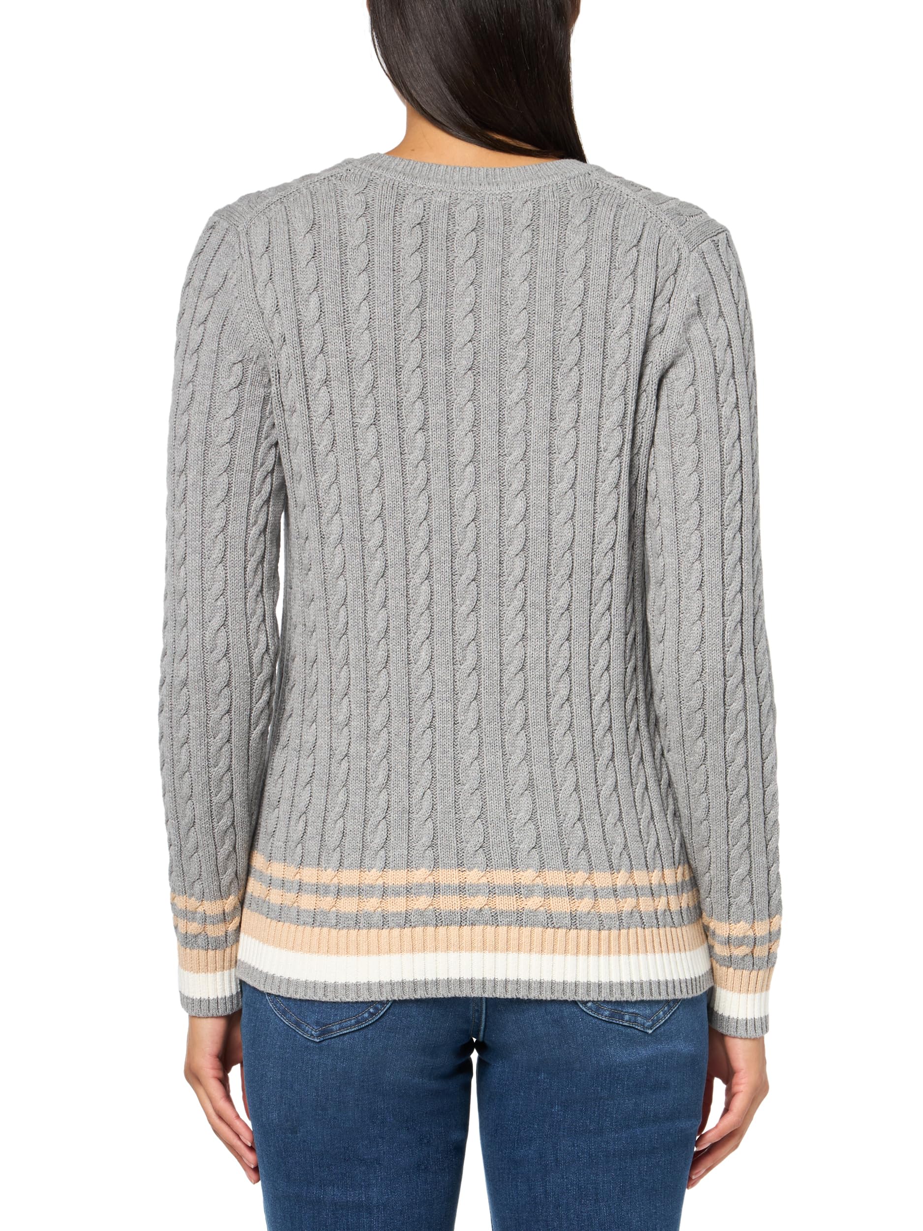 Foto 3 pulgar | Jersey Tommy Hilfiger Para Mujer, Algodón, Cuello Redondo, Color Gris, Talla Xs - Venta Internacional.