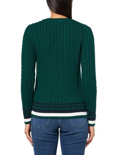 Foto 2 | Jersey Tommy Hilfiger De Algodón Con Cuello Redondo Para Mujer Cable Forest - Venta Internacional.