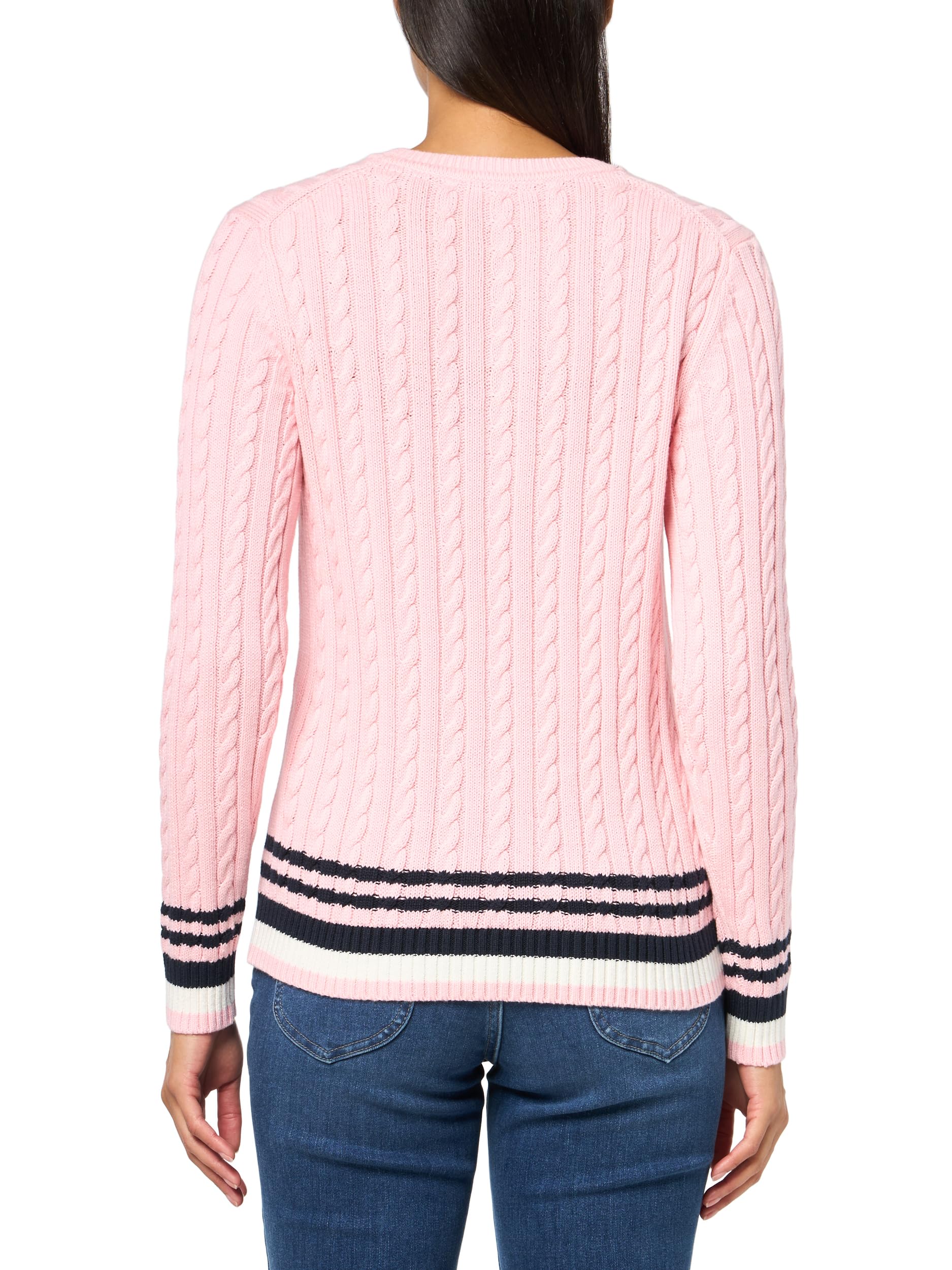 Foto 3 pulgar | Jersey Tommy Hilfiger Para Mujer, Algodón, Cuello Redondo, Color Rosa - Venta Internacional.
