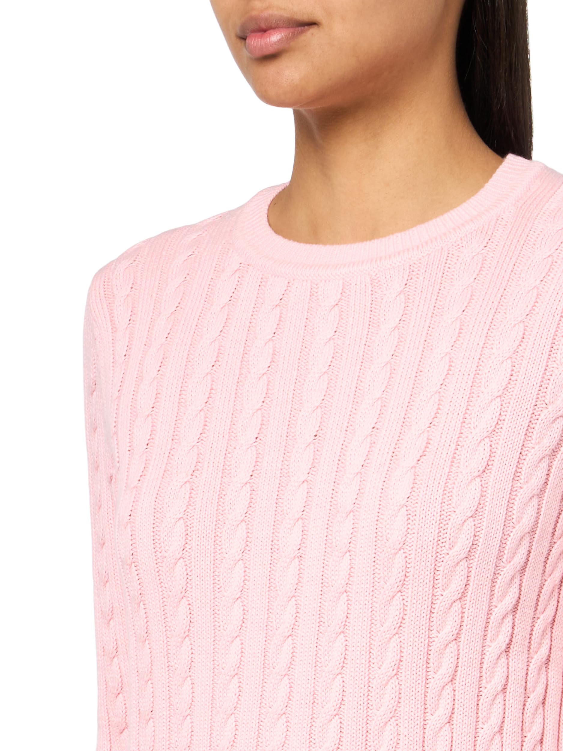 Foto 4 pulgar | Jersey Tommy Hilfiger Para Mujer, Algodón, Cuello Redondo, Color Rosa - Venta Internacional.