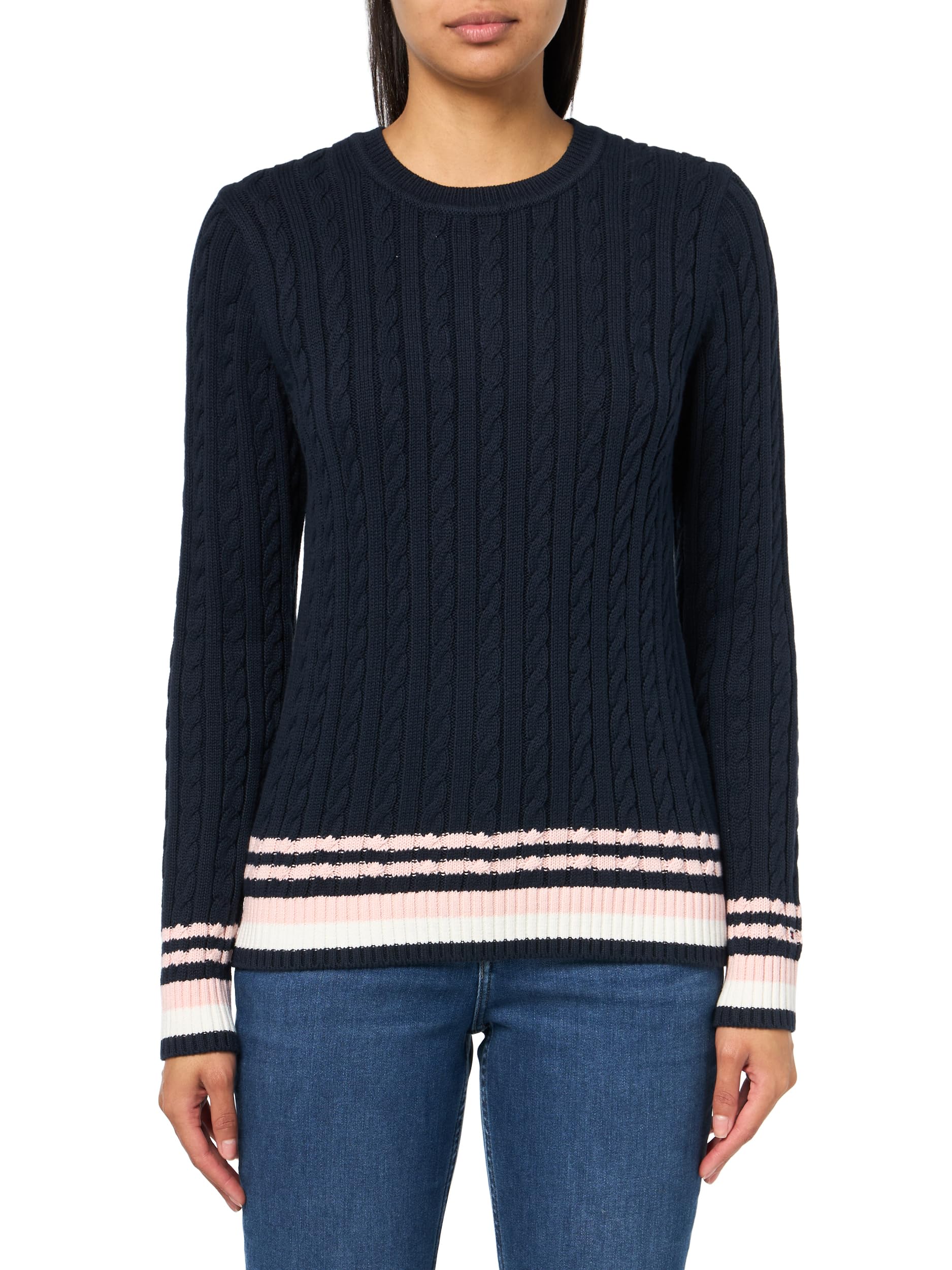 Foto 2 pulgar | Jersey Tommy Hilfiger Para Mujer, Algodón, Cuello Redondo, Azul - Venta Internacional.