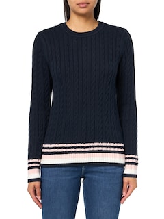 Foto 1 | Jersey Tommy Hilfiger Para Mujer, Algodón, Cuello Redondo, Azul - Venta Internacional.