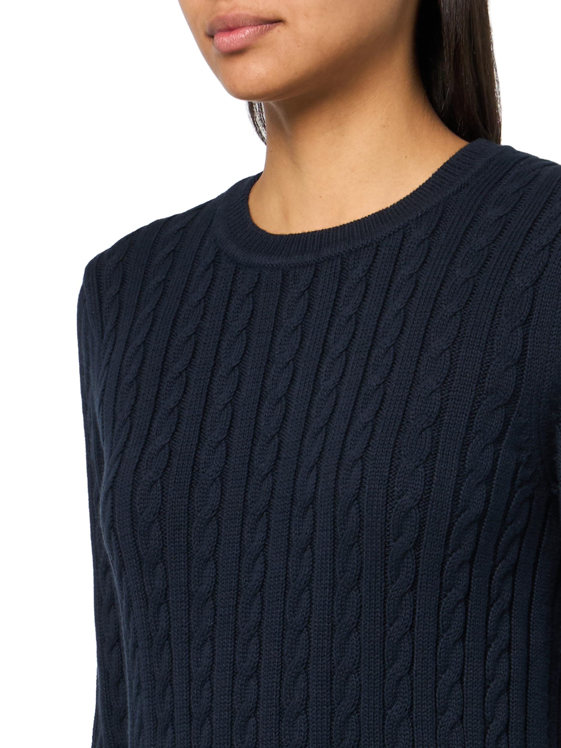 Foto 4 pulgar | Jersey Tommy Hilfiger Para Mujer, Algodón, Cuello Redondo, Azul - Venta Internacional.