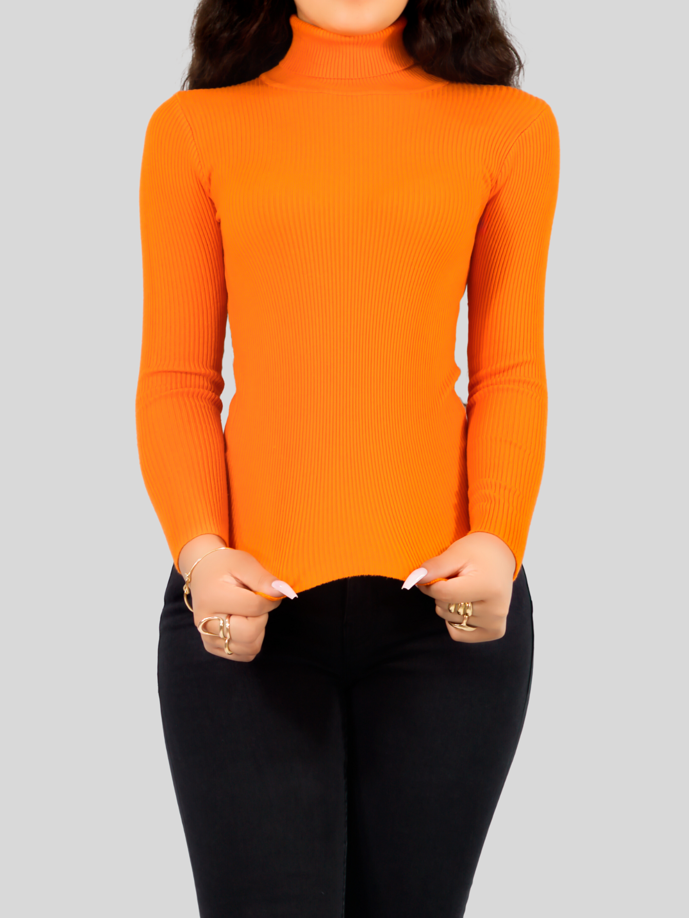 Foto 5 pulgar | Suéter Naranja para Mujer