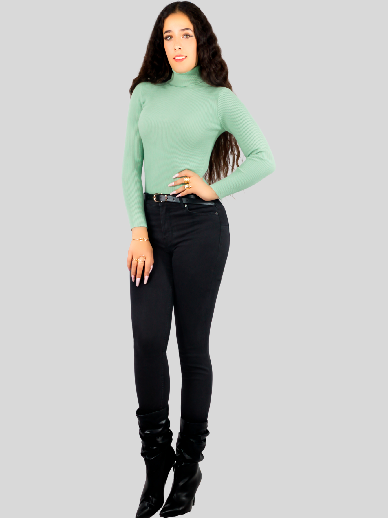 Foto 3 pulgar | Suéter Verde para Mujer