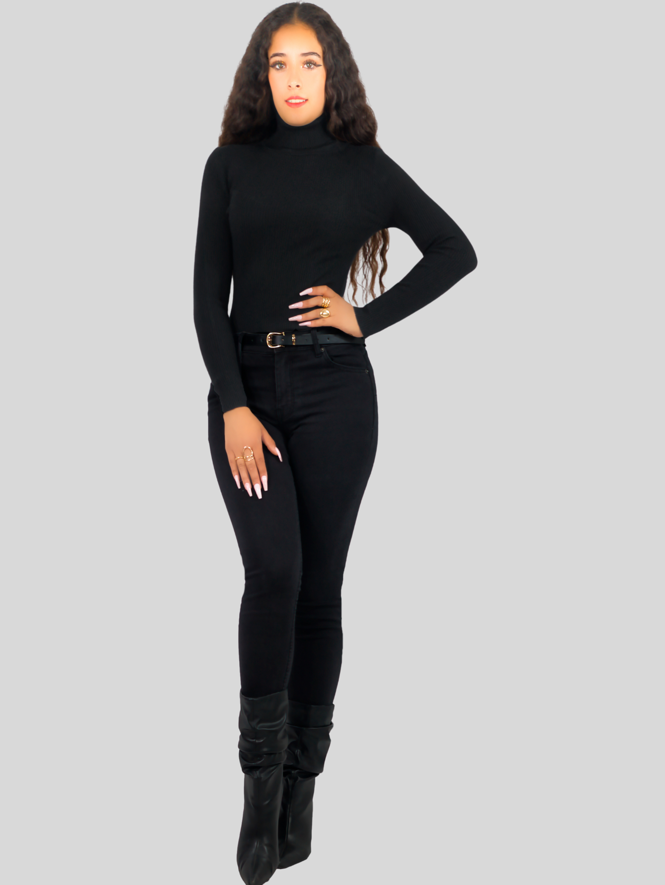 Foto 3 pulgar | Suéter Negro para Mujer