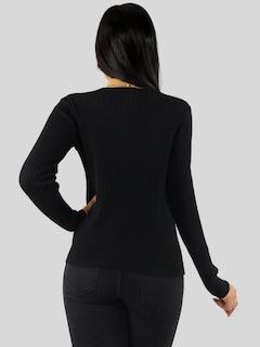 Foto 3 | Suéter Para Mujer De Manga Larga Con Botones A Juego Sweater Dama De Punto Abrigo Suéteres Suet-1043 Negro Jersey Lige