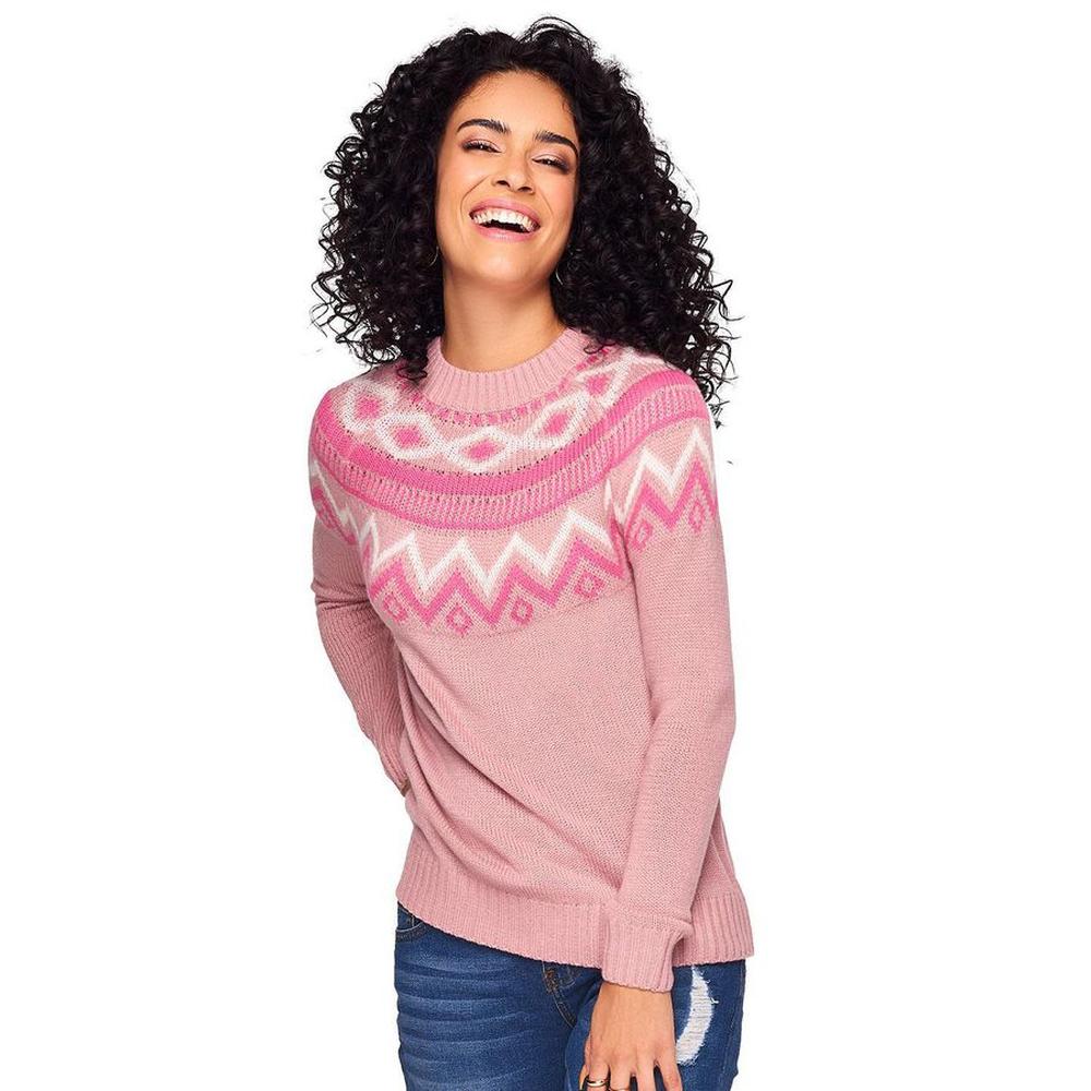 Foto 2 pulgar | Suéter Ilusión Rosa para Mujer