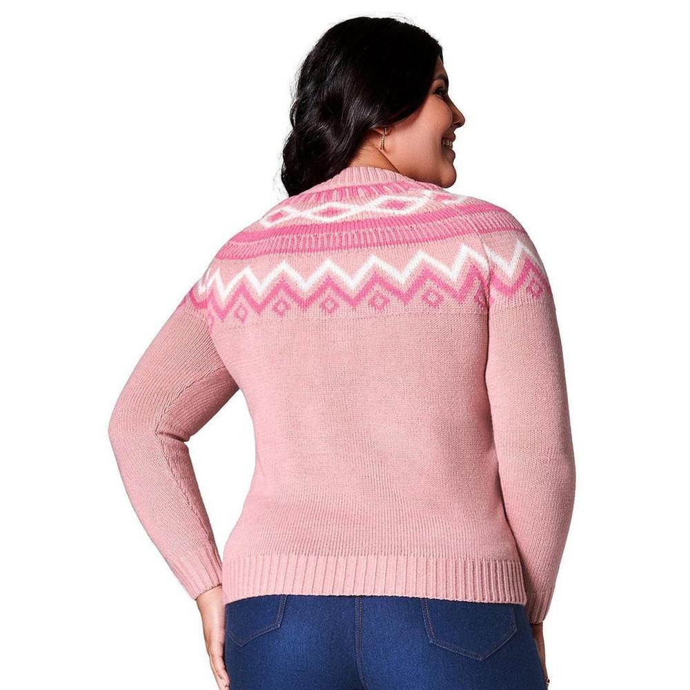 Foto 5 pulgar | Suéter Ilusión Rosa para Mujer