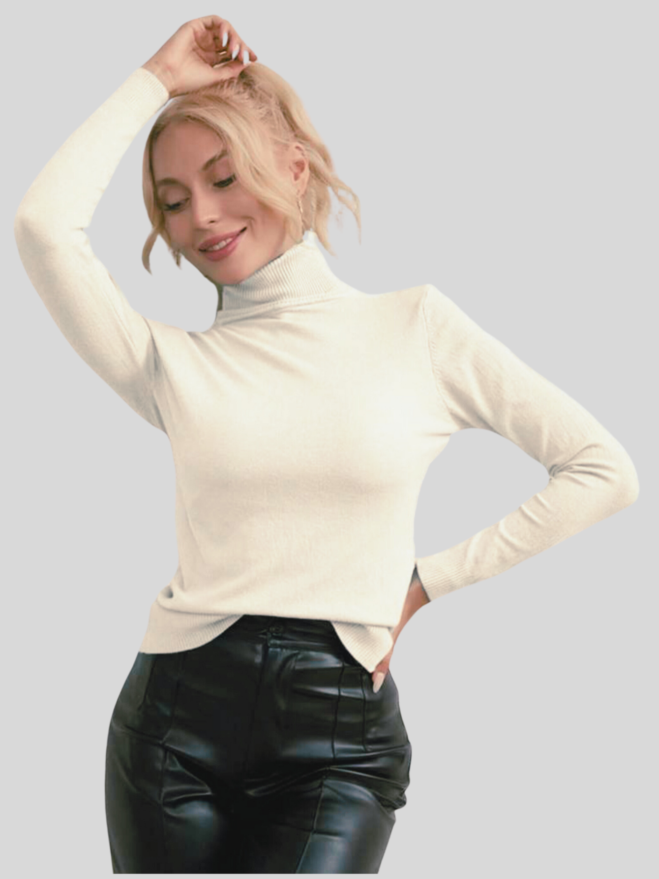 Foto 2 | Set De 2 Sueteres Mujer De Cuello Alto Sueteres Dama Suet-1023-px2 Variedad De Colores Sweaters
