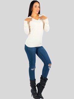 Foto 5 | Set De 2 Sueteres Mujer Cuello V Manga Larga Suet-1003 Variedad De Colores Sueteres De Punto Sweaters