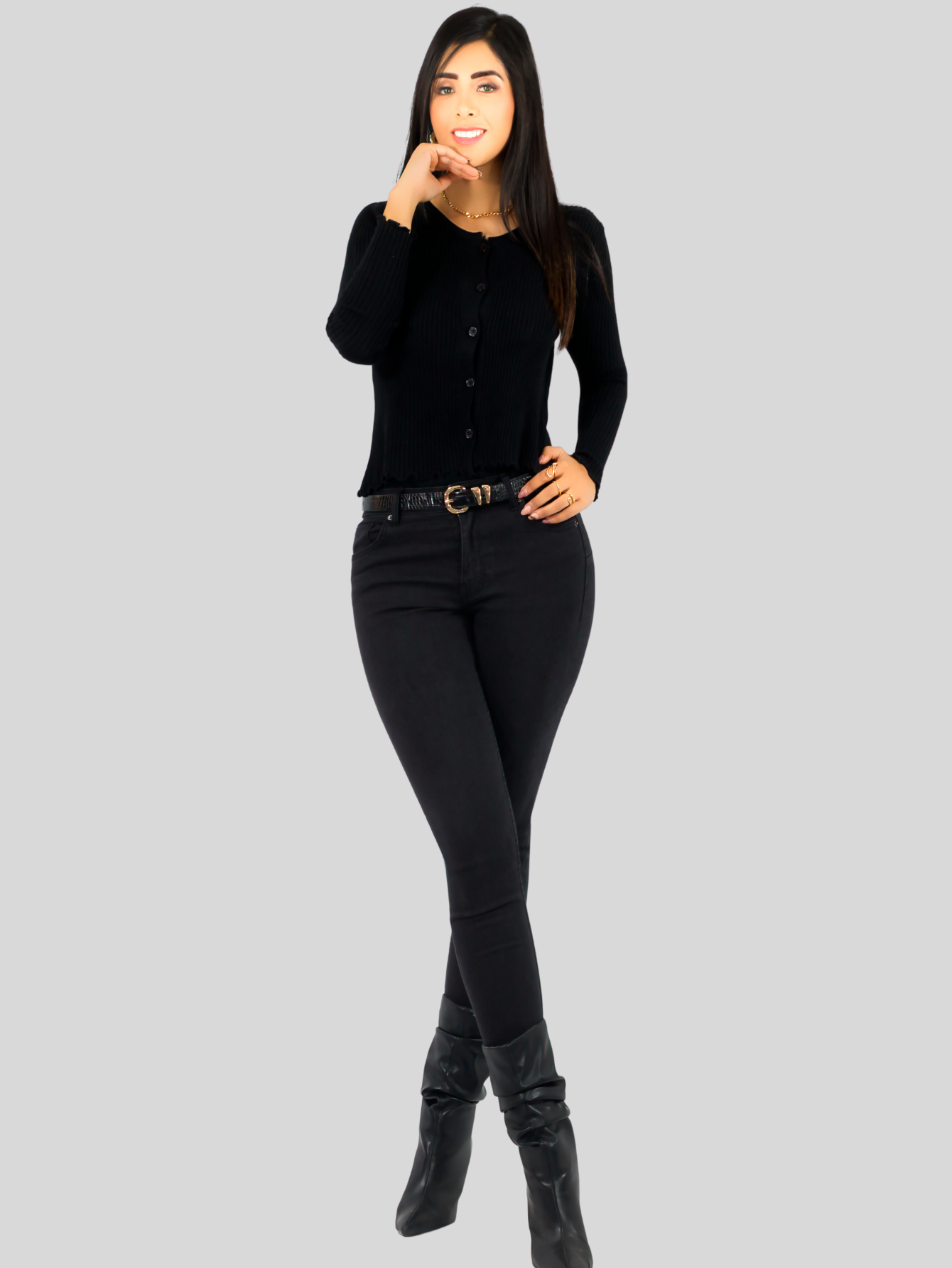 Foto 6 pulgar | Set De 2 Suéteres De Mujer Manga Larga Suéteres Botones Lic-1042-px2 Variedad De Colores Sweaters Punto