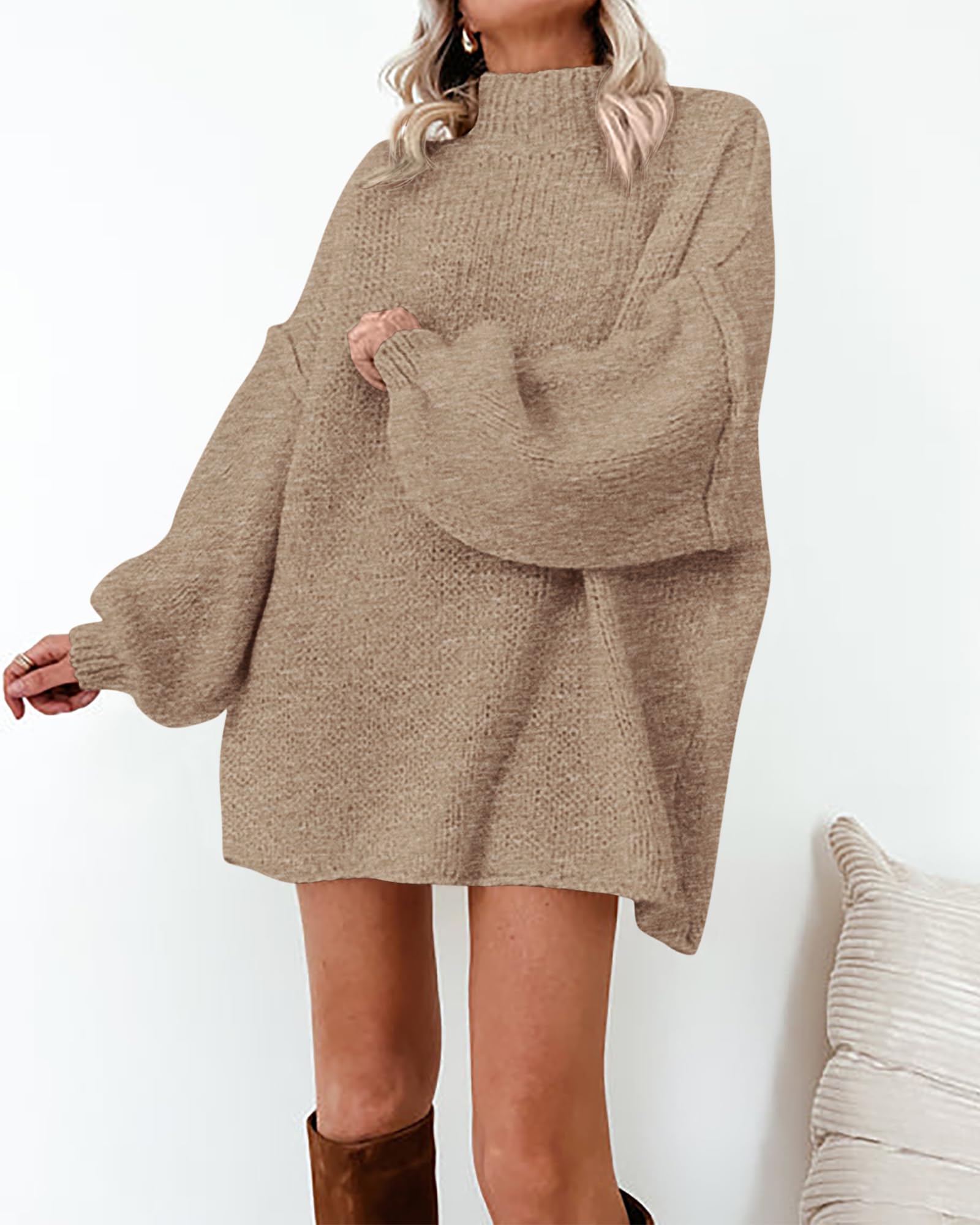 Foto 7 | Jersey Btfbm Para Mujer, Otoño-invierno, Color Caqui, 2024 - Venta Internacional.