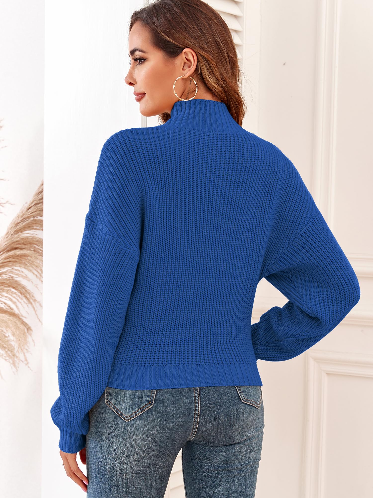 Foto 4 pulgar | Suéter Zaful Cuello Alto para Mujer-Venta Internacional